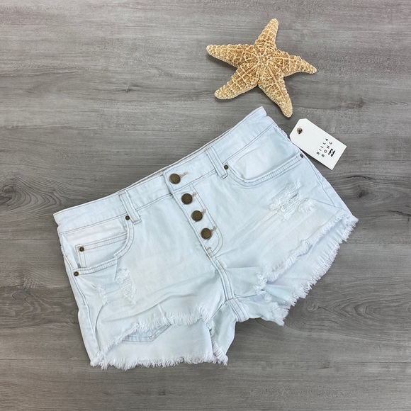 🔆BILLABONG🔆 BUTTONED UP JEAN SHORTS - Picture 3 of 11